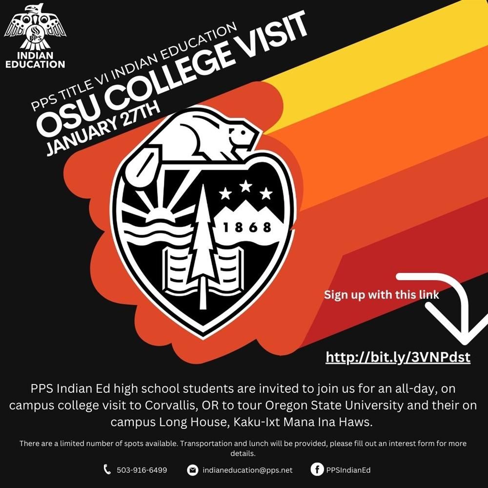 PPS Indian Ed OSU College Visit